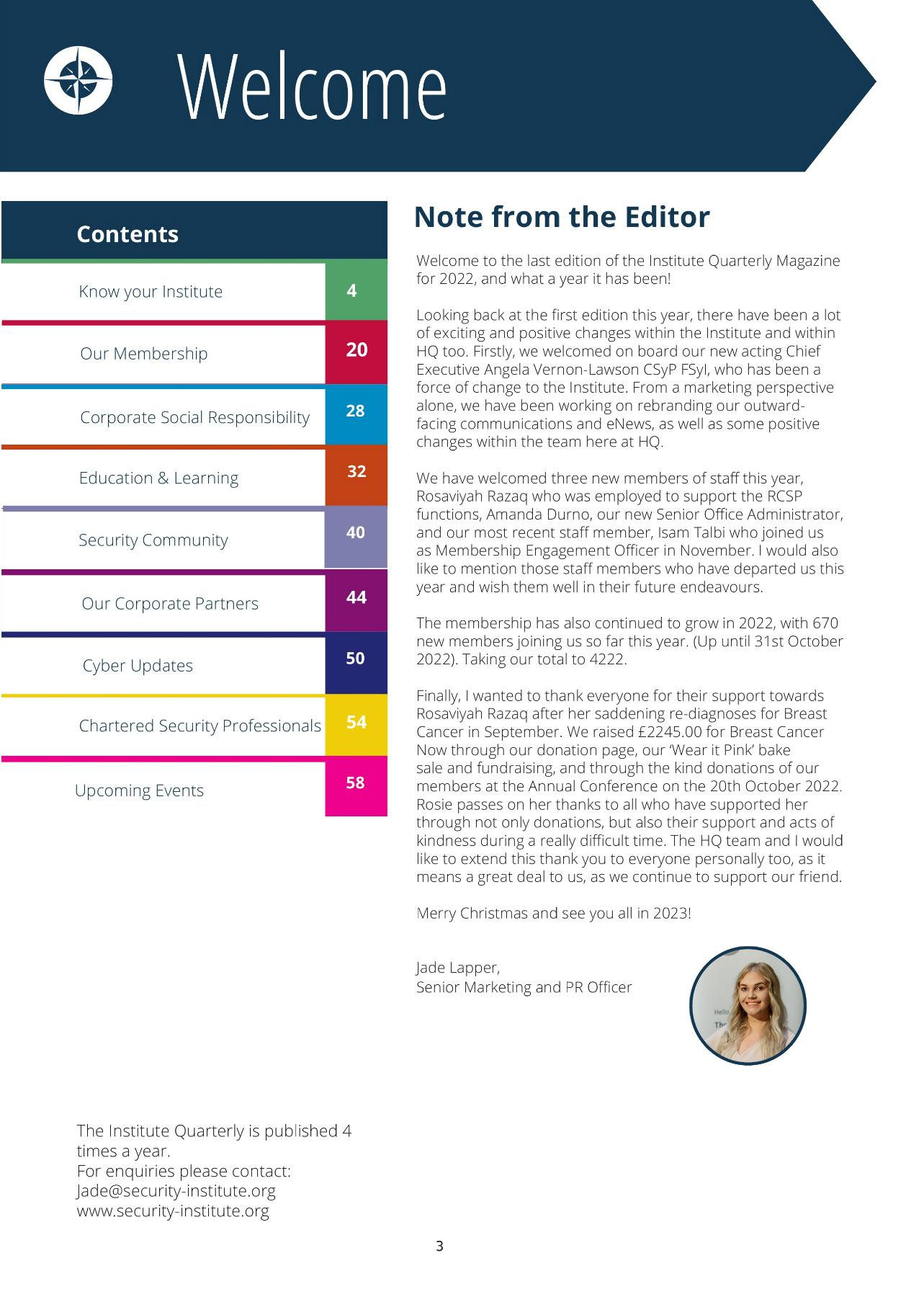 Institute Magazine